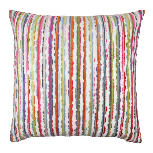 Millie Confetti - Multi-Colored Cut Velvet Throw Pillow