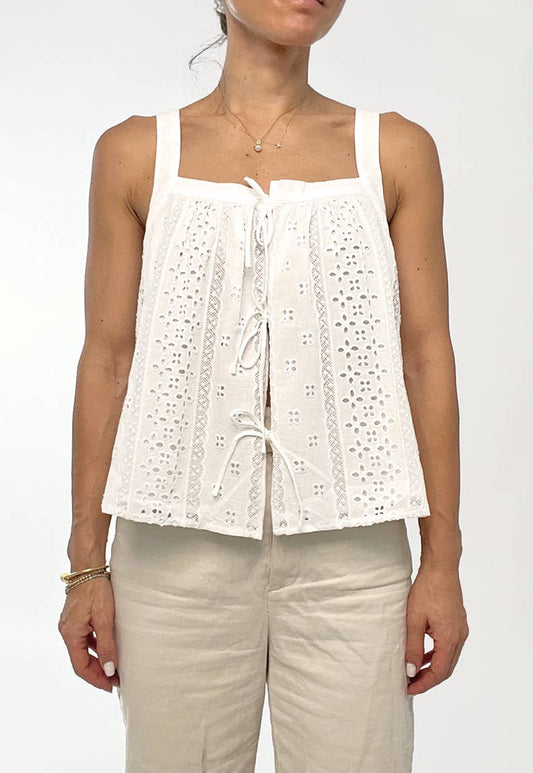 Vivi Cotton Eyelet Top