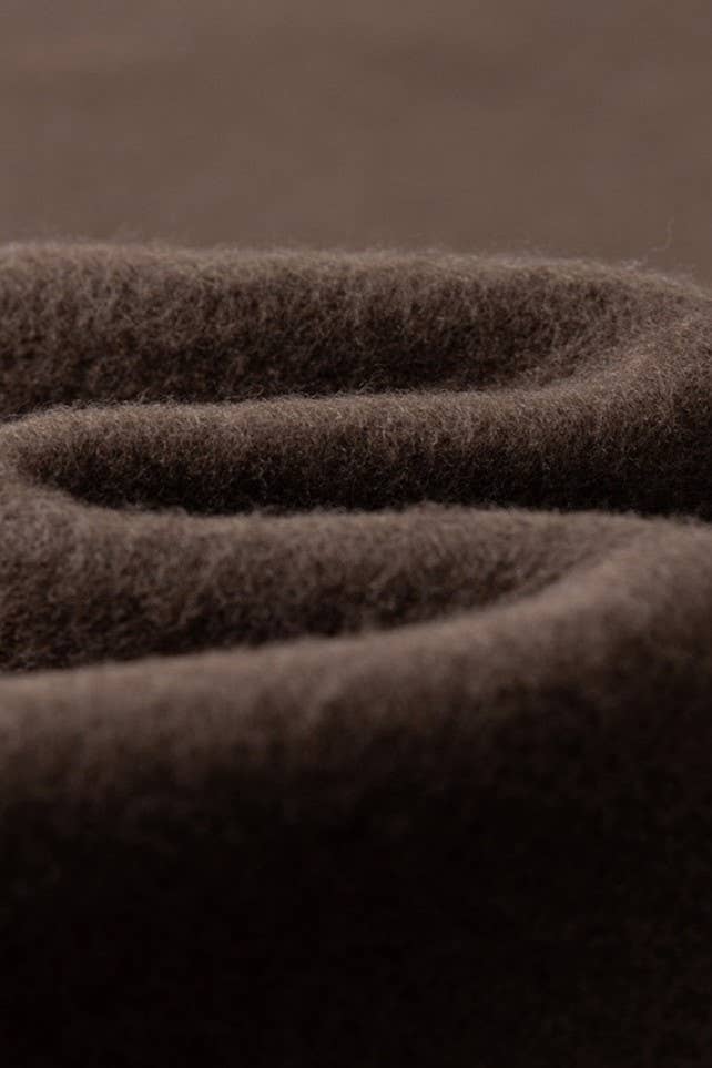 Cotton blend Fleece Oversized mock neck sweatshirt in solid