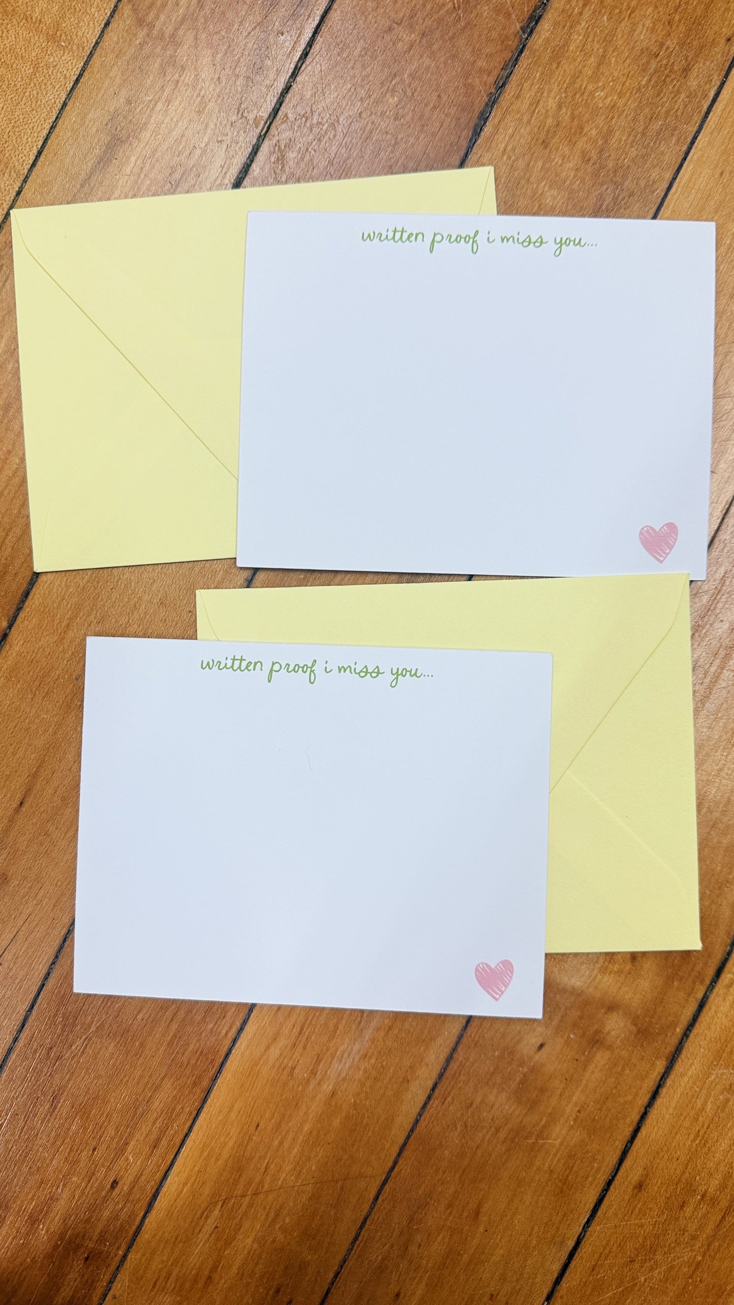 Written Proof I Miss You Flat Notecards