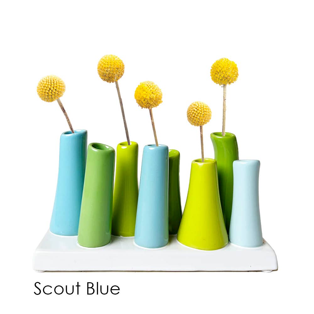 Pooley Colorful Bud Vase For Flower Arranging Rectangular