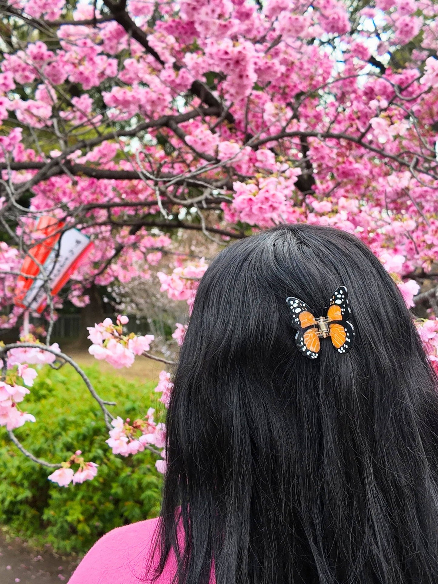 Hand-painted Mini Monarch Butterfly Claw Hair Clip | Eco-Friendly