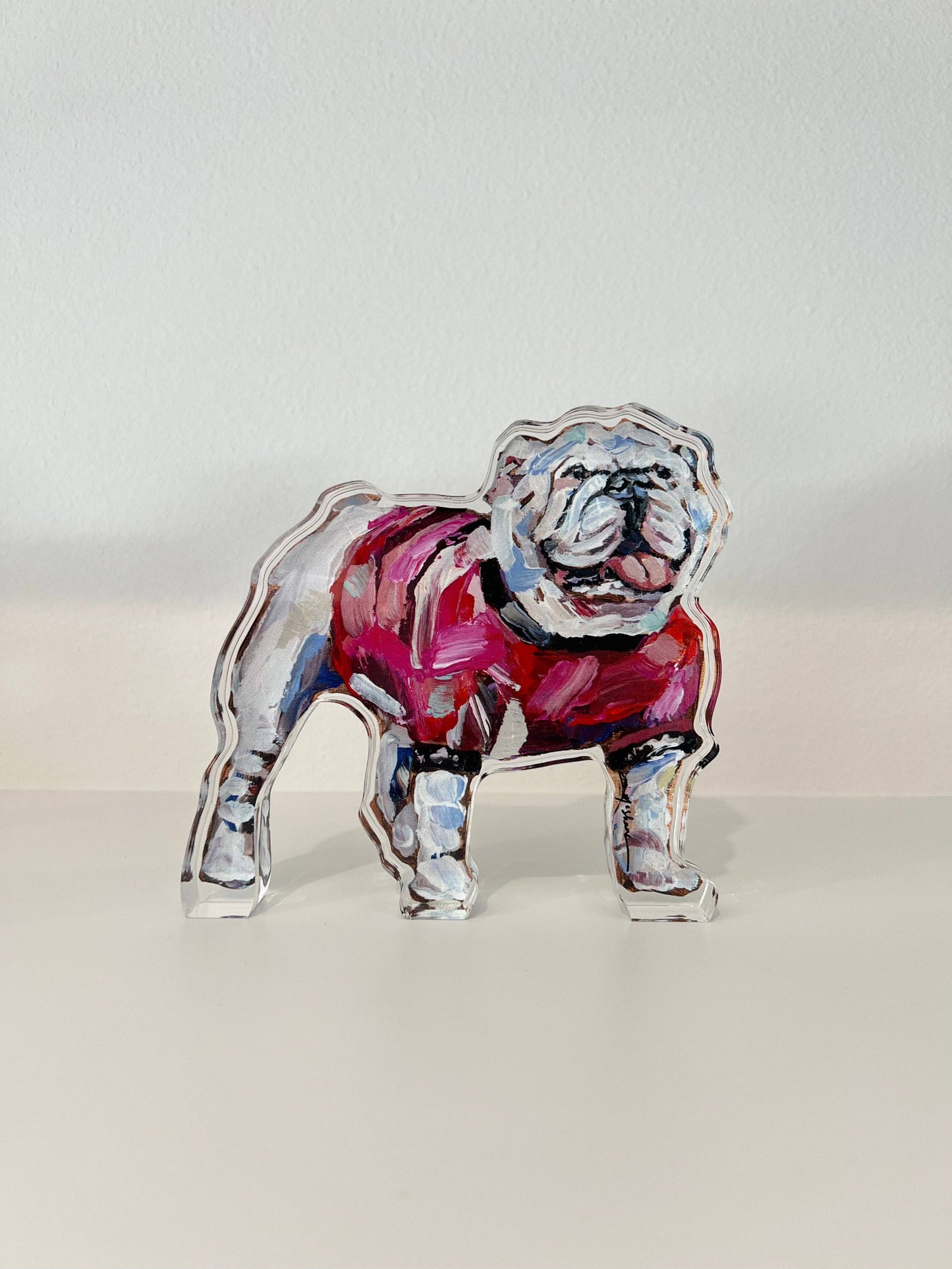 "Bulldog Red Shirt" acrylic WHOLESALE