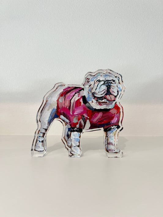 "Bulldog Red Shirt" acrylic WHOLESALE