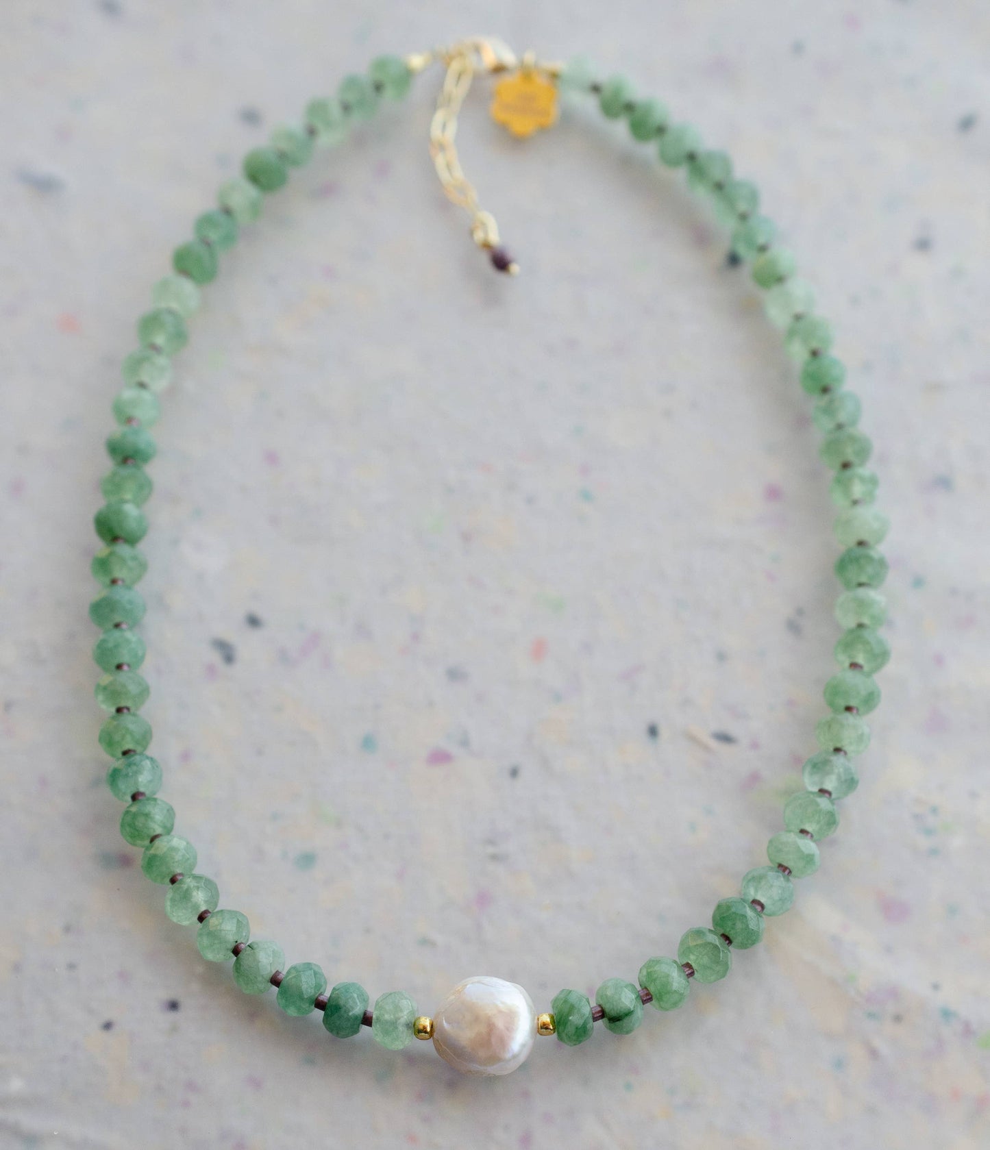 Gemstone and Pearl Beaded Necklace