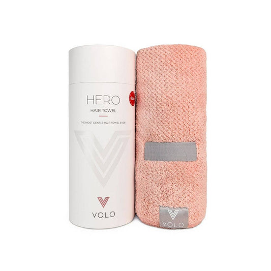 VOLO Hero Hair Towel- Cloud Pink Luxe Tube