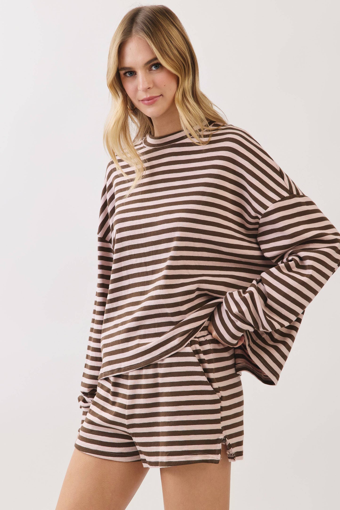 Striped Relaxed Fit Shorts