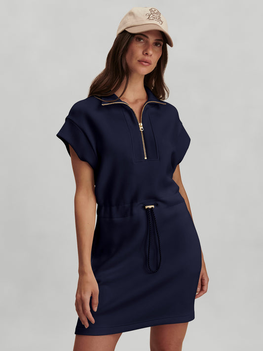 Avaya Half-Zip Dress - Blue Nights