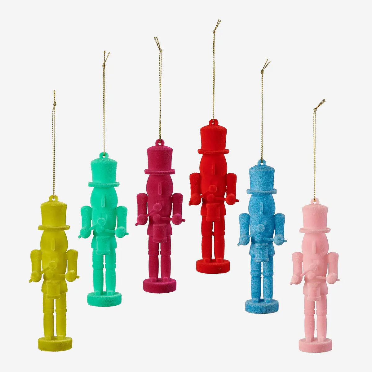 Flocked Toy Soldier Christmas Ornament