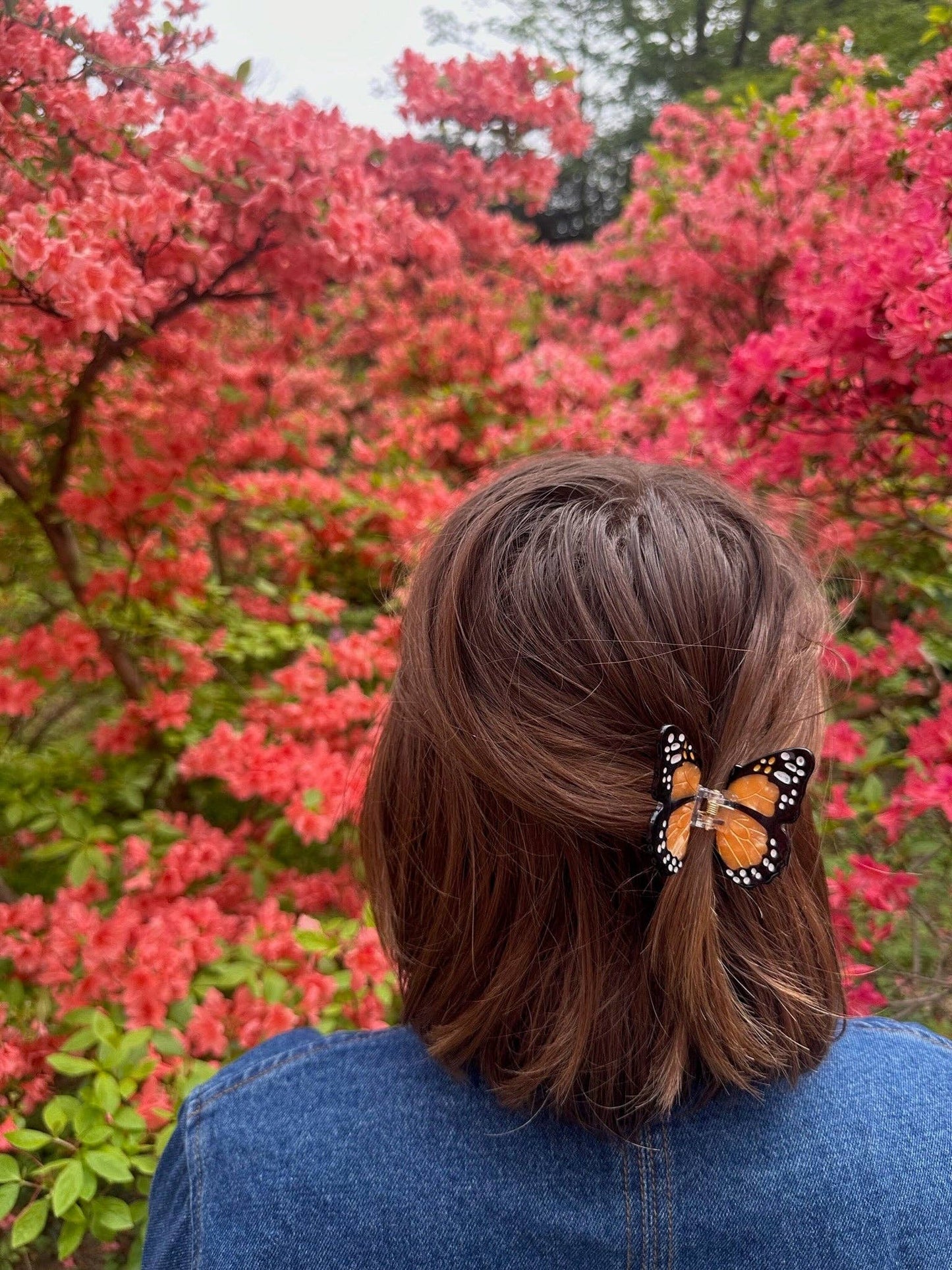 Hand-painted Mini Monarch Butterfly Claw Hair Clip | Eco-Friendly
