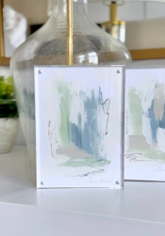 Neutral Abstract in Acrylic Frame 4x6
