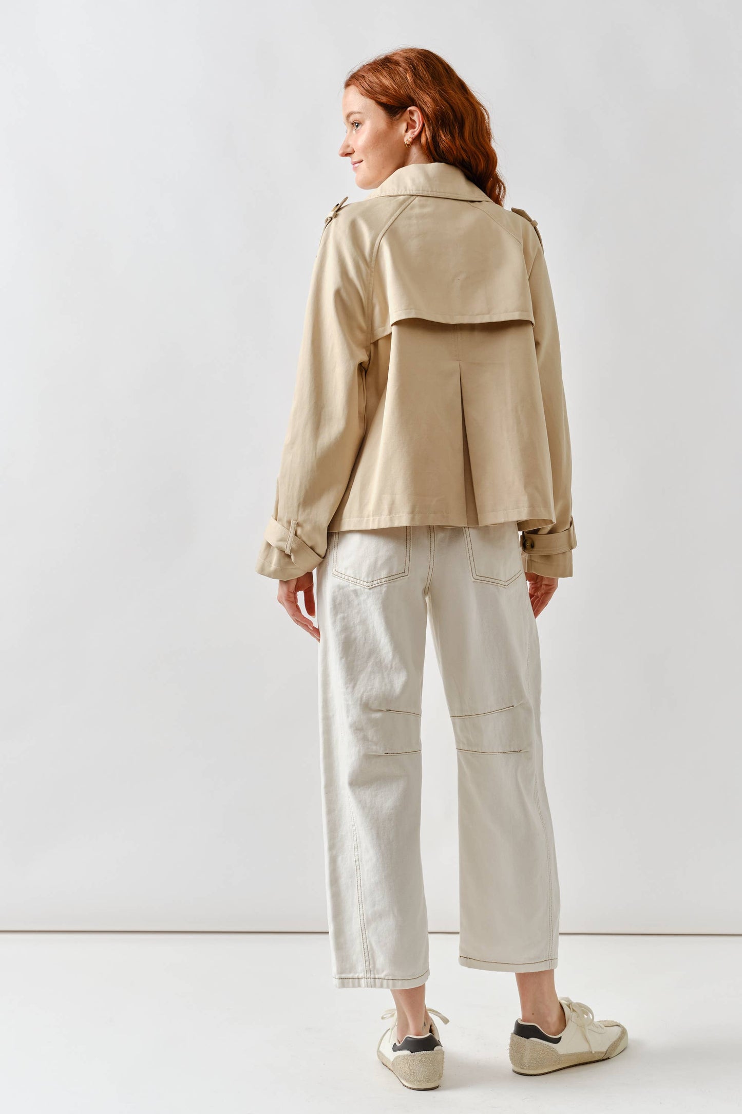 Half Trench Double Button Jacket
