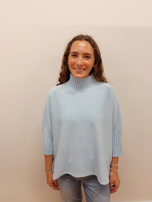 The Maple Turtleneck Sweater Blue