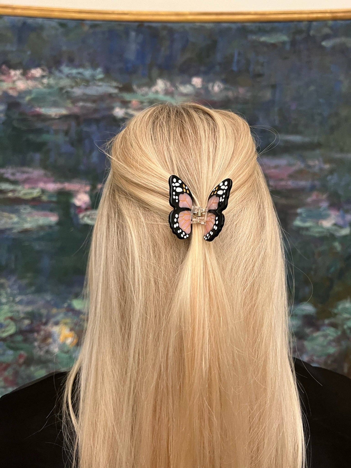 Hand-painted Mini Monarch Butterfly Claw Hair Clip | Eco-Friendly