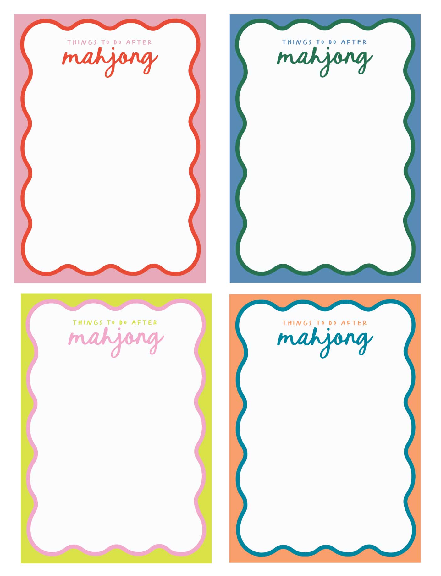 Things to Do After Mahj Notepad