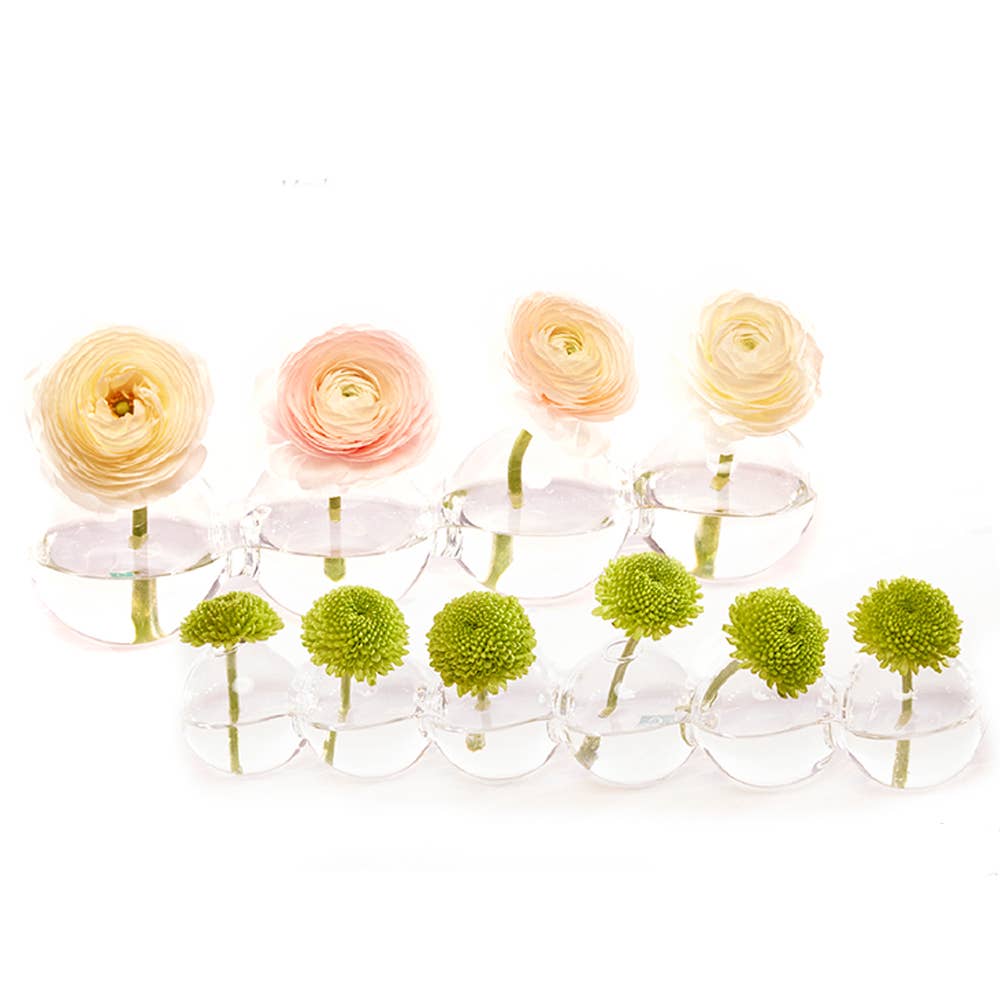 Caterpillar Clear Glass Bud Vase - Small