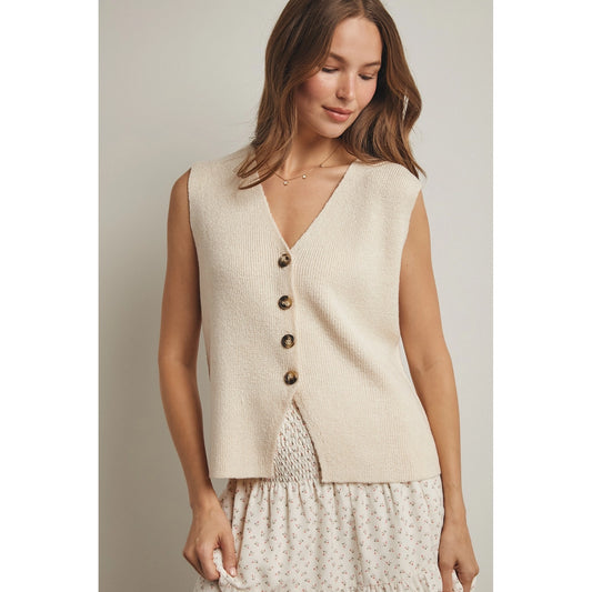 Button-Up Sweater Vest