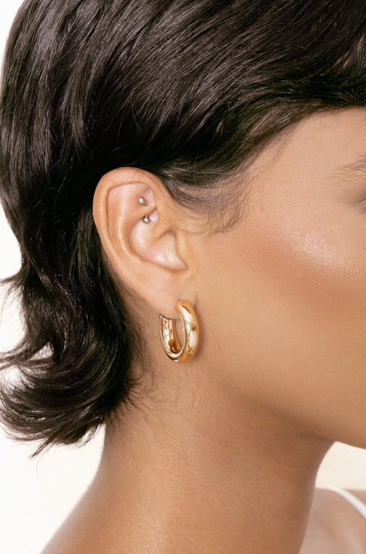 Small Thick Classic Hoops - 1 Inch