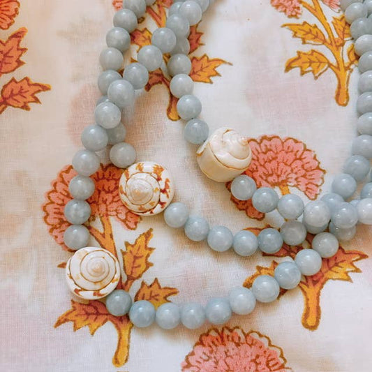Blue Jean Shell Necklace