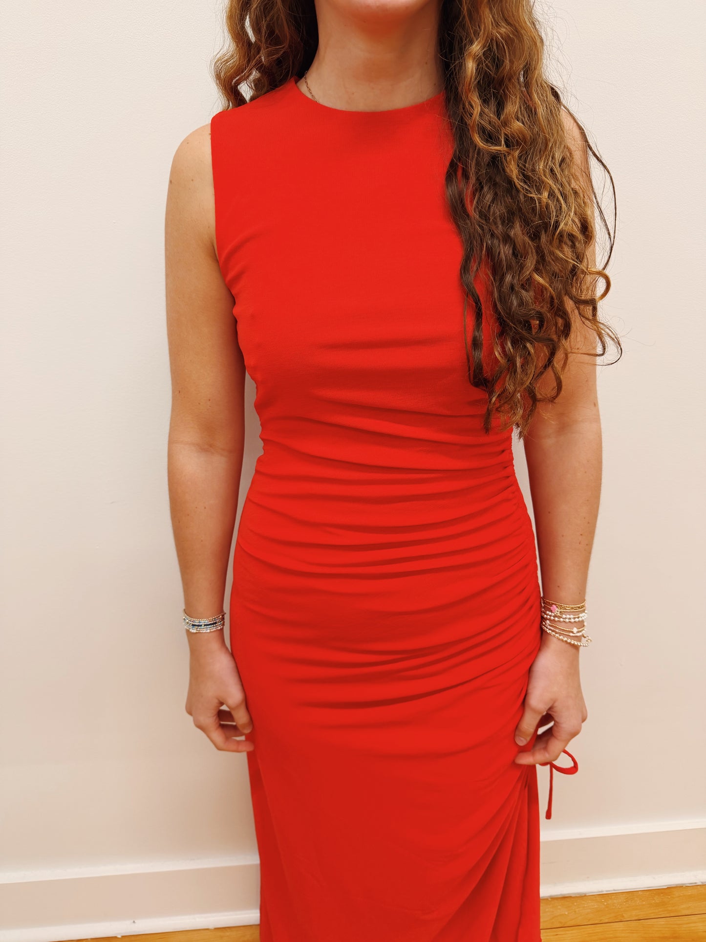 Rosa Drawstring Midi Dress