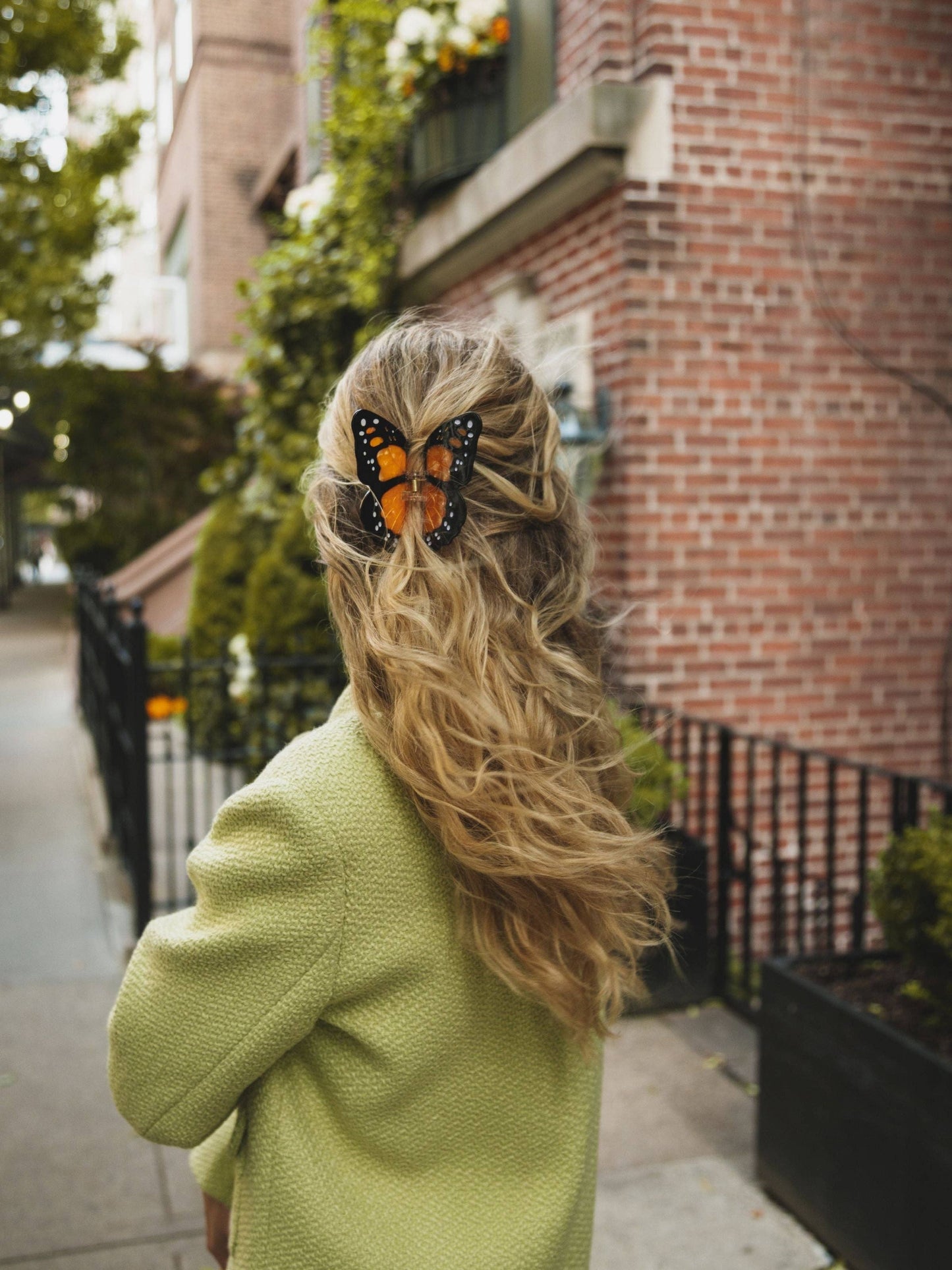 Hand-painted Monarch Butterfly Claw Hair Clip | Eco-Friendly