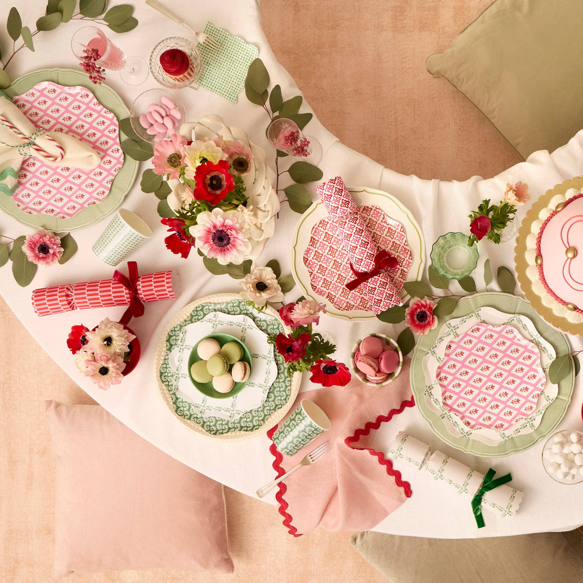 Meri Meri x Molly Mahon Red & Green Large Napkins