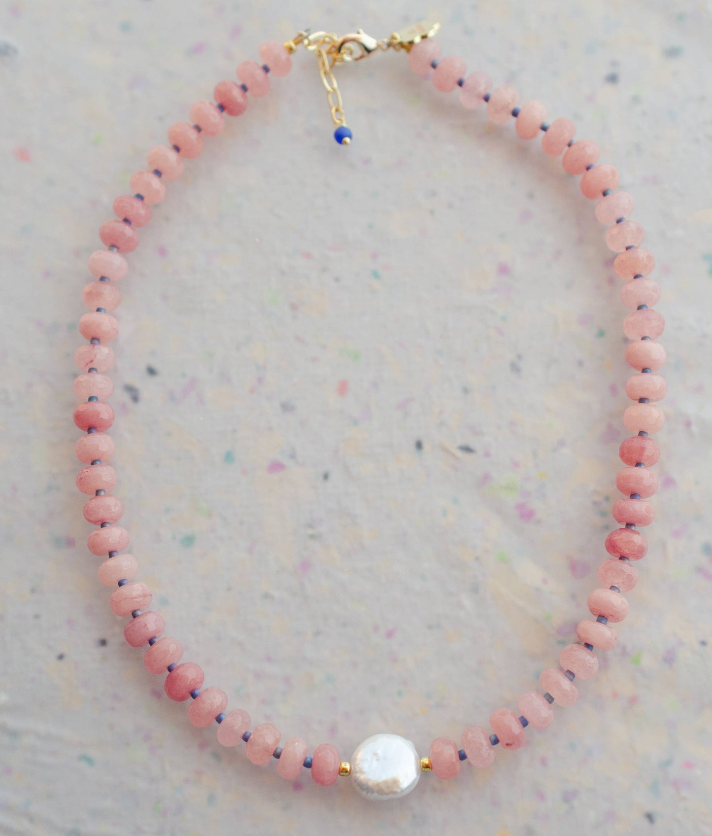 Gemstone and Pearl Beaded Necklace