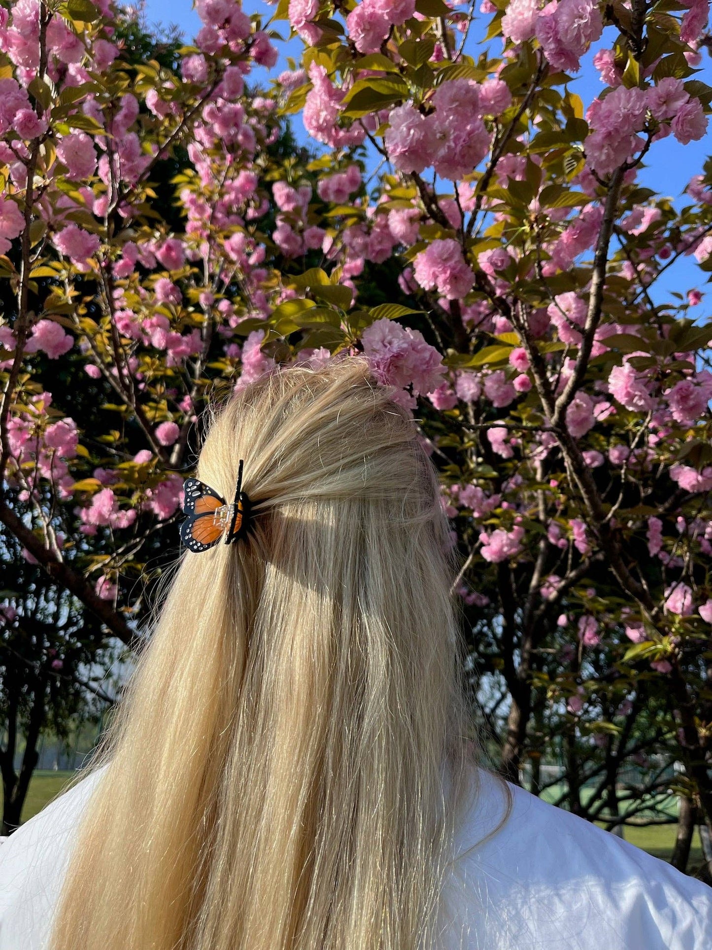 Hand-painted Mini Monarch Butterfly Claw Hair Clip | Eco-Friendly