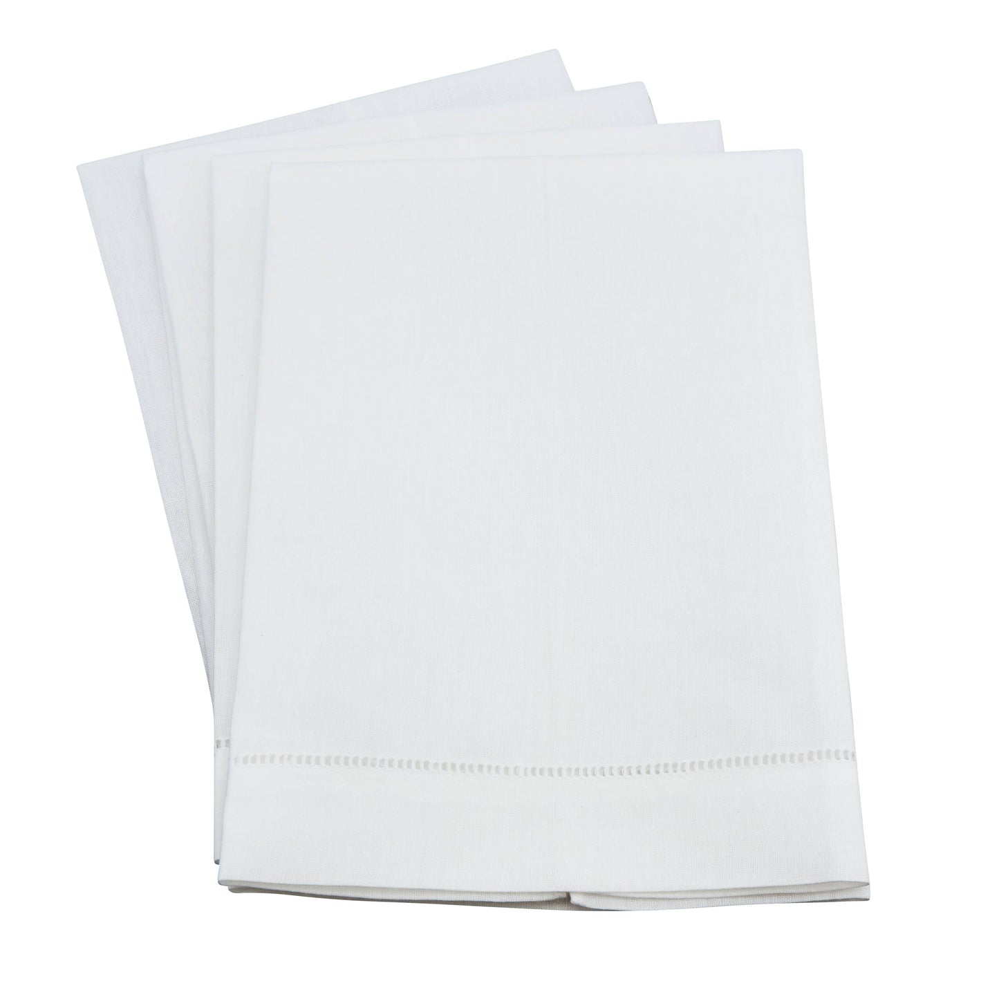 Linen Blend Hemstitched Guest Towel