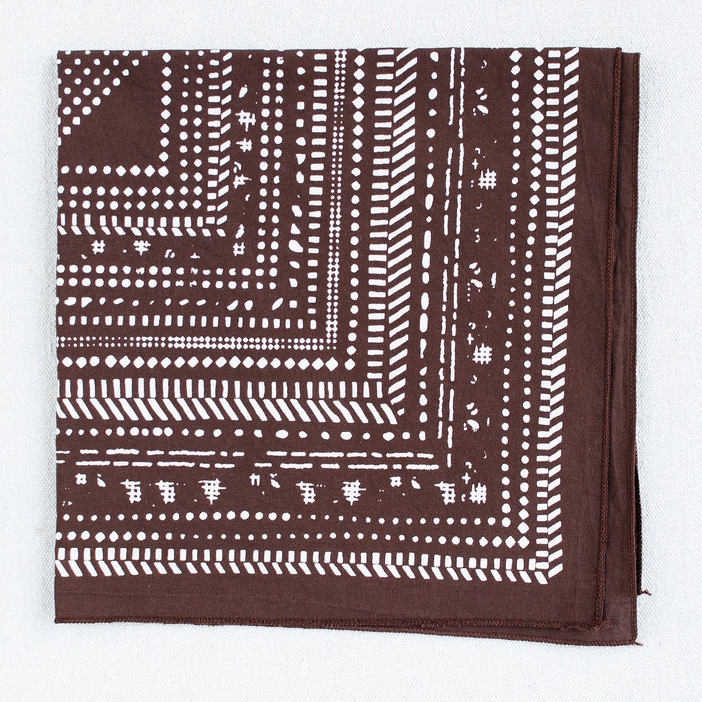 Brown Dot Dash Bandana