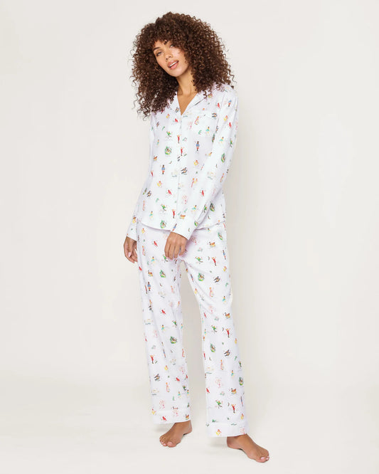 Women's Twill Pajama Set in 12 Days of Christmas