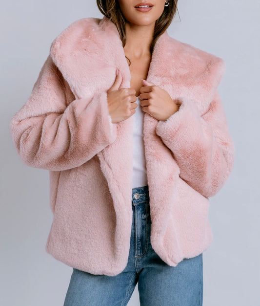 Pink Faux Fur Jacket