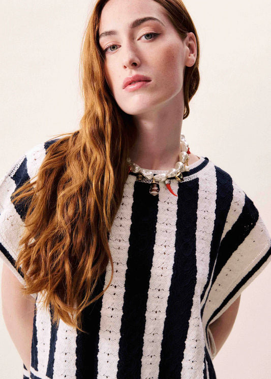 Debbie Top Navy Blue