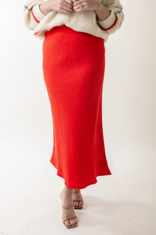 Selma Textured Bias Skirt