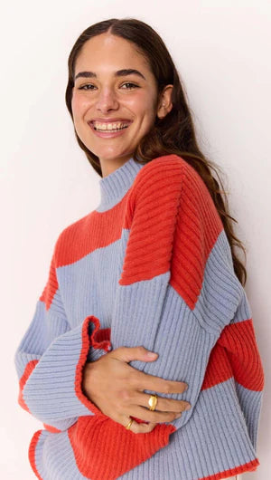 Freja Stripe Chunky Knit Jumper