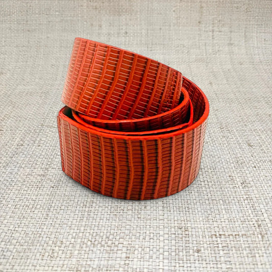 Red Leather Belt Band