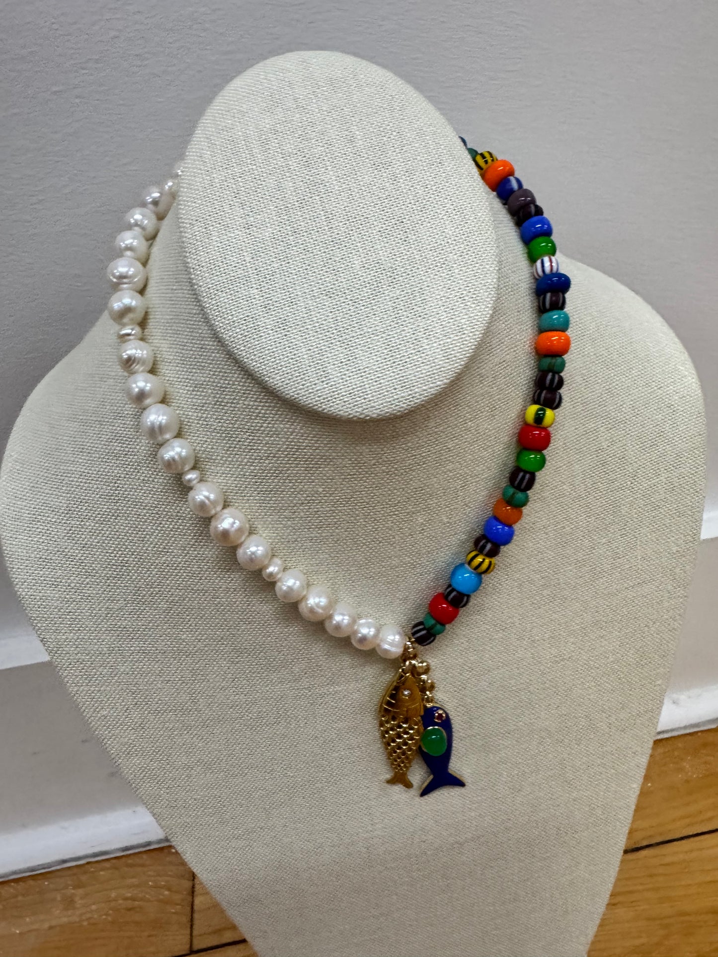 Jade and Turquoise Beaded Necklace