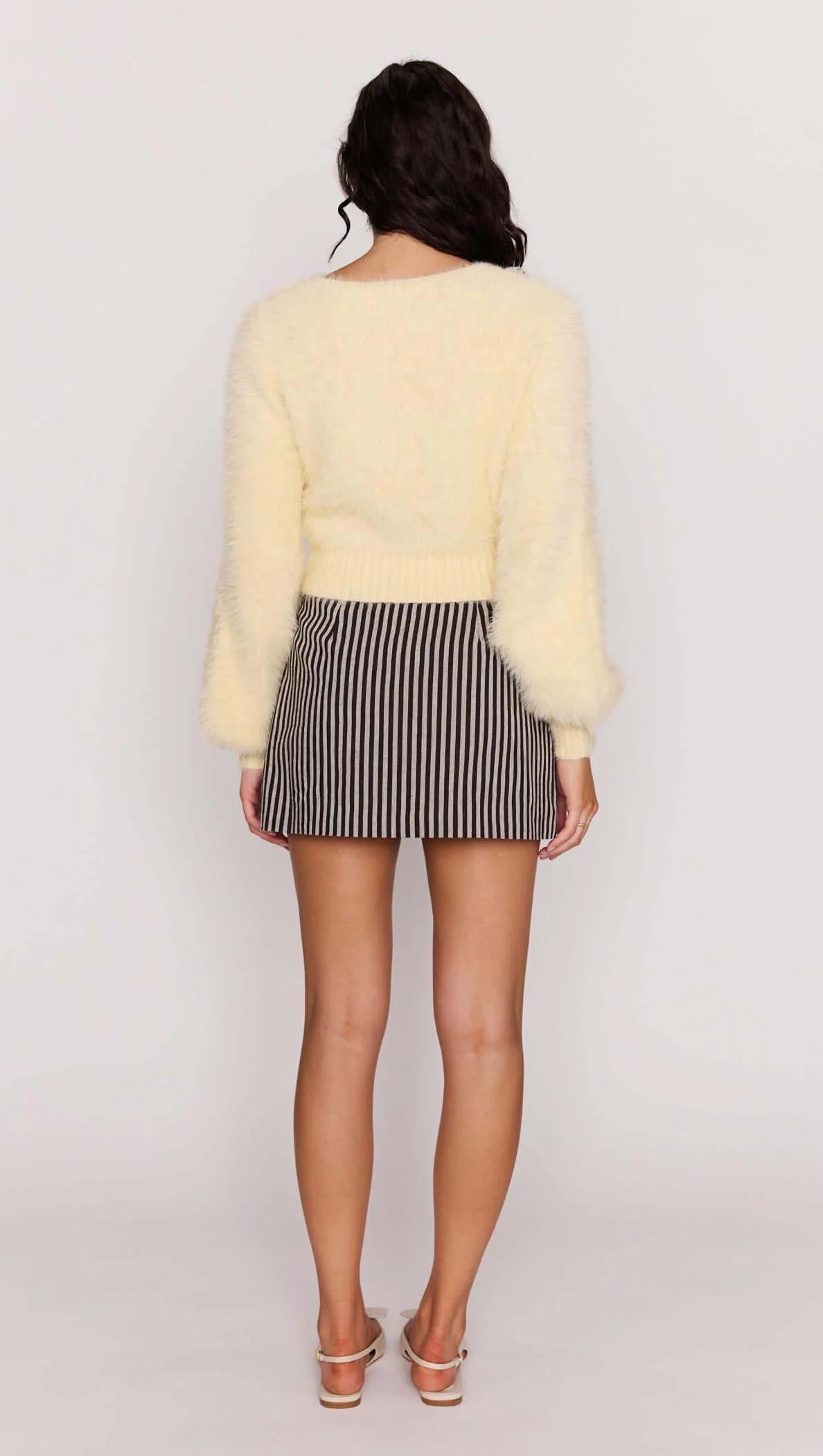 Lola Fluffy Knit Jumper in Butter