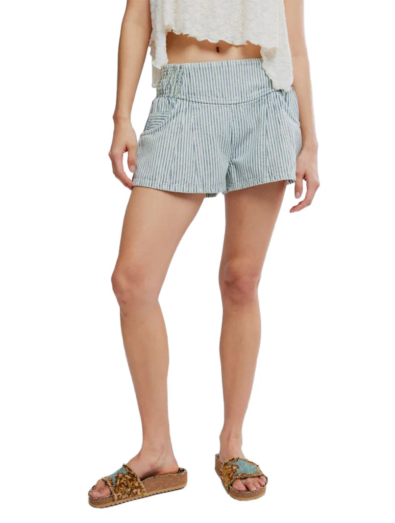 We The Free Luna Pull-On Shorts in Horizon Stripe