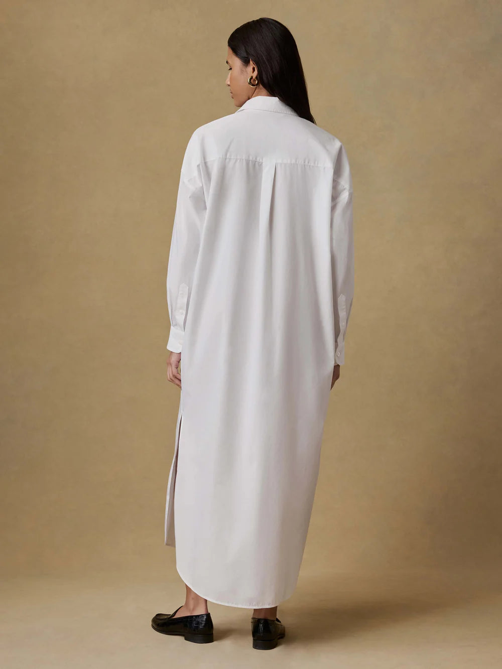 Coastal Poplin Rio Shirt Dress - White