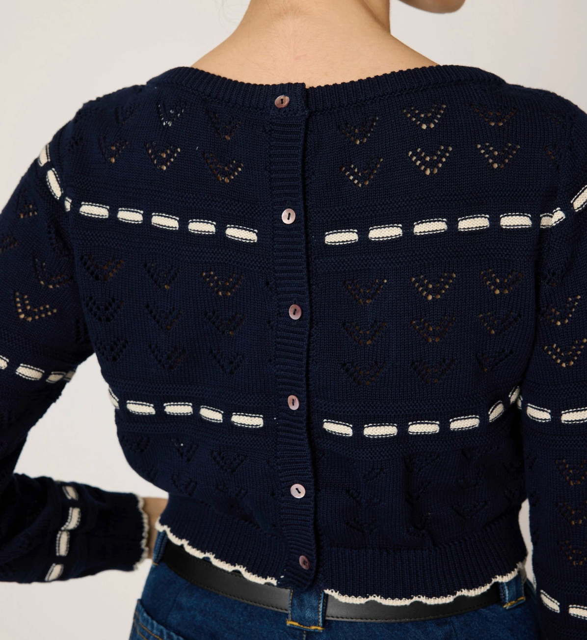 Estrella Sweater | Dark Blue/Ivory