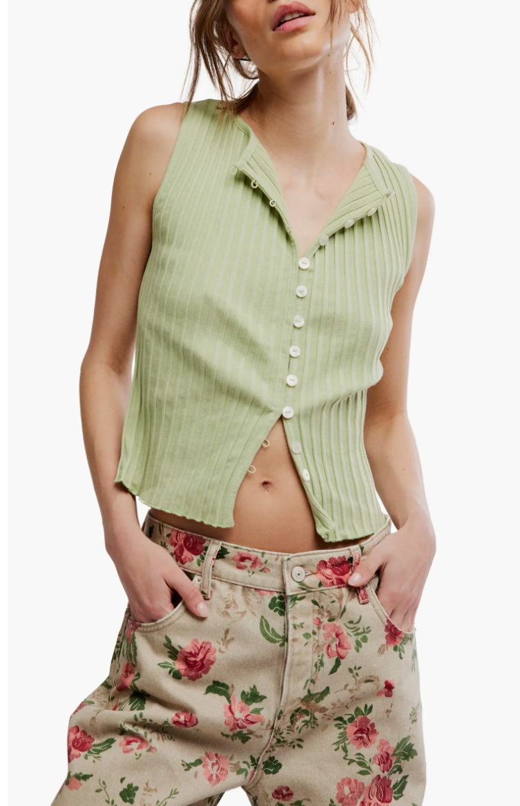 Tilly Vest in Weeping Willow