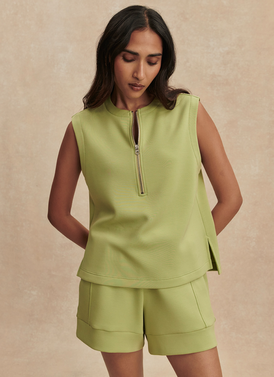 Simmons Half Zip Tank Fern
