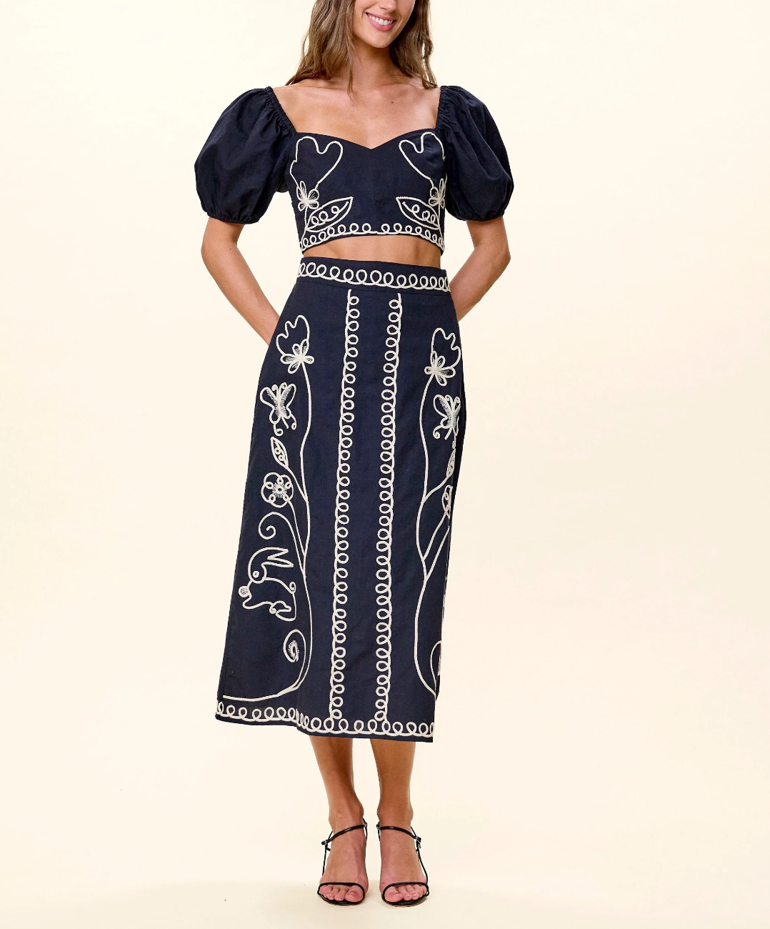 Sorina Midi Skirt | Black