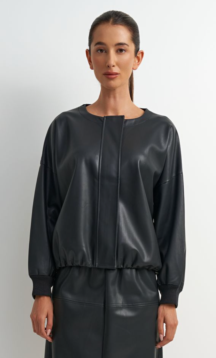 Leather Sweater