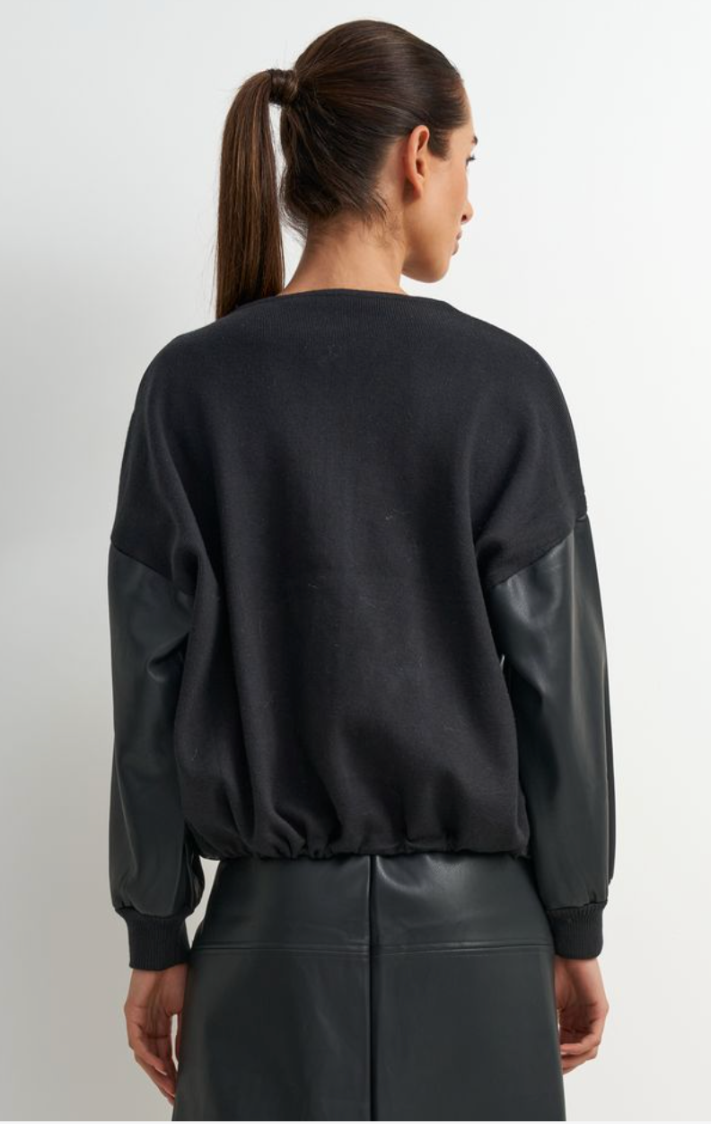 Leather Sweater