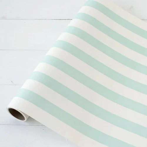 Seafoam Striped Table Runner