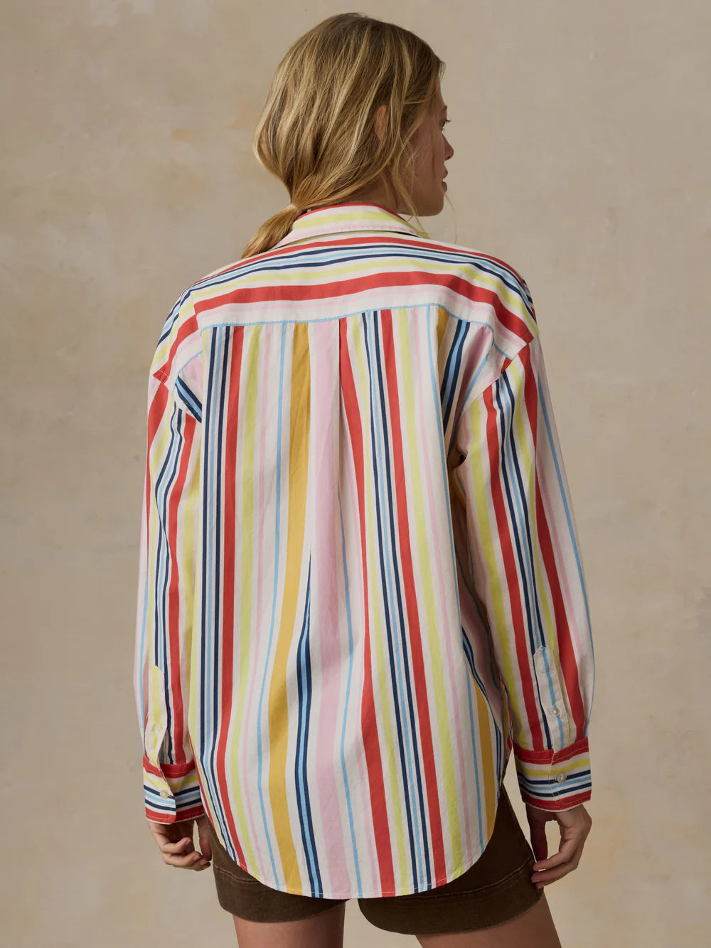 Coastal Poplin Relaxed Shirt - Sunset Parade
