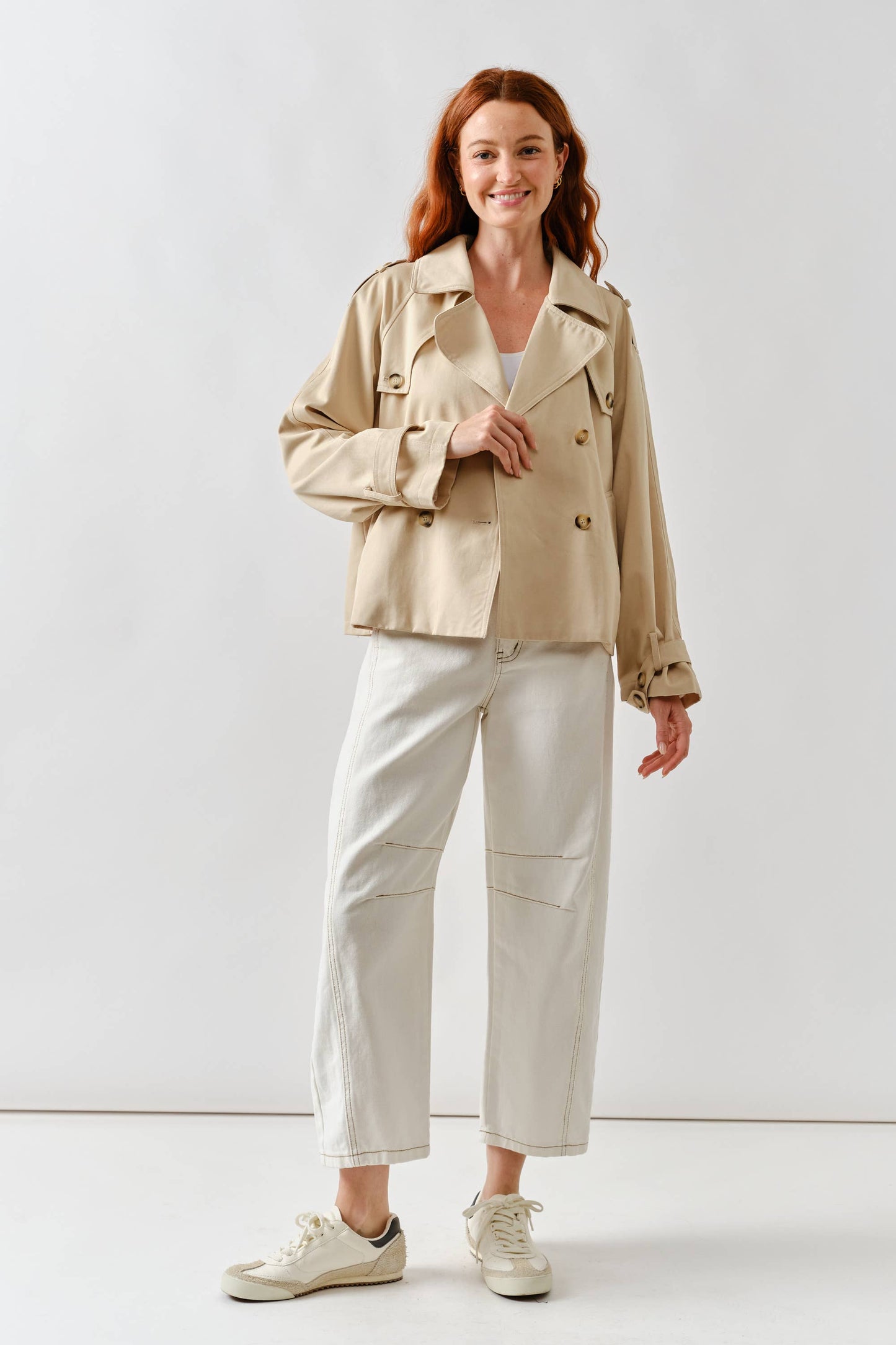 Half Trench Double Button Jacket