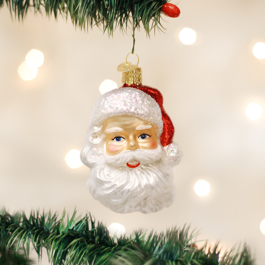 Mid-century Santa Head Ornament